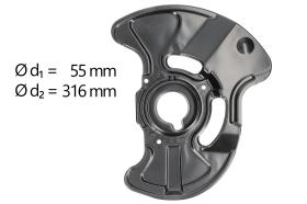 AIC 55192 - CHAPA PROTECTORA CONTRA SALPICADURAS, DISCO DE FRENO