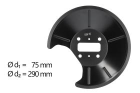 AIC 56386 - CHAPA PROTECTORA CONTRA SALPICADURAS, DISCO DE FRENO