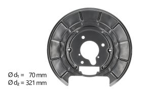 AIC 57579 - CHAPA PROTECTORA CONTRA SALPICADURAS, DISCO DE FRENO