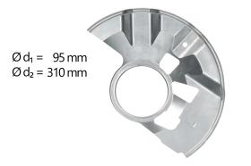 AIC 57613 - CHAPA PROTECTORA CONTRA SALPICADURAS, DISCO DE FRENO