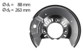 AIC 58276 - CHAPA PROTECTORA CONTRA SALPICADURAS, DISCO DE FRENO
