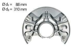 AIC 71387 - CHAPA PROTECTORA CONTRA SALPICADURAS, DISCO DE FRENO